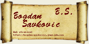 Bogdan Savković vizit kartica